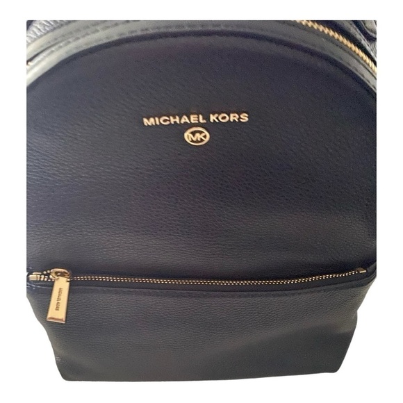 NWT-MICHAEL KORS-VALERIE-BLACK PEBBLED LEATHER BACKPACK-38F2G9VB2L - Picture 6 of 12